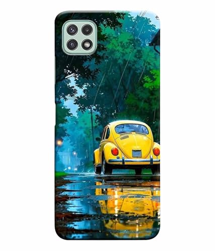 Image of Printed Hard Back Case Cover & Compatible for Samsung Galaxy A22 5G | Car Painting Art (Multicolor) - D1197