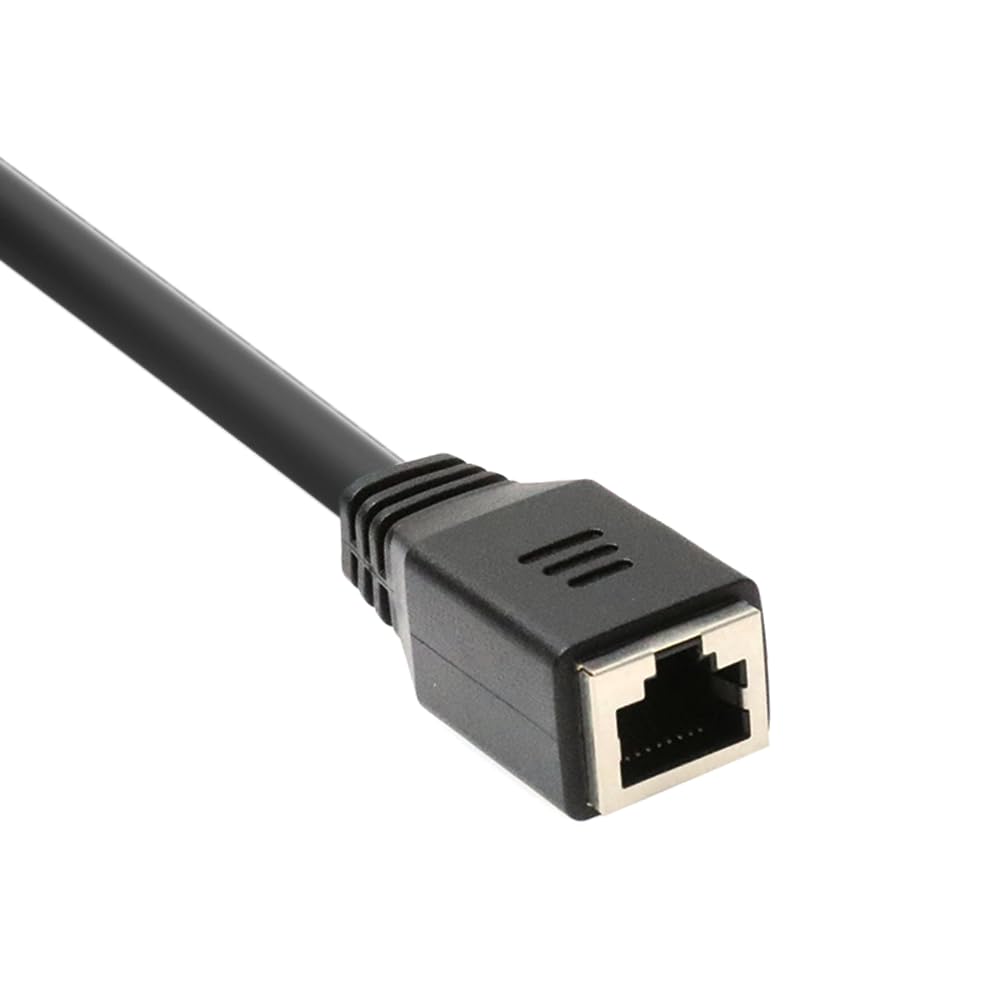 Alvin's Cables M12 X-Code 8-Pin Stecker auf RJ45-Buchse Ethernet-Kabel für Cognex Keyence Kamera, RJ45-Buchse High-Flex Cat6a-Kabel für die industrielle Automatisierung, Robotik 20m
