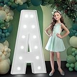 Marquee Letters 4 Feet Tall, Light Up Letters A for Wedding, Bridal, Baby Shower, Graduation, Anniversary Party Decor