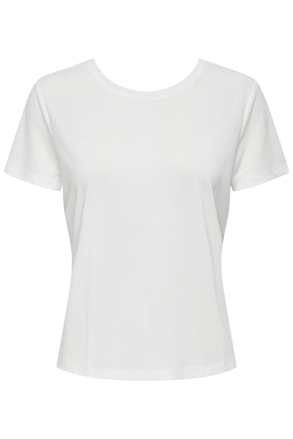 ONLY Women's Onlfree Life S/S Modal String Top JRS T-Shirt, Cloud Dancer, XS