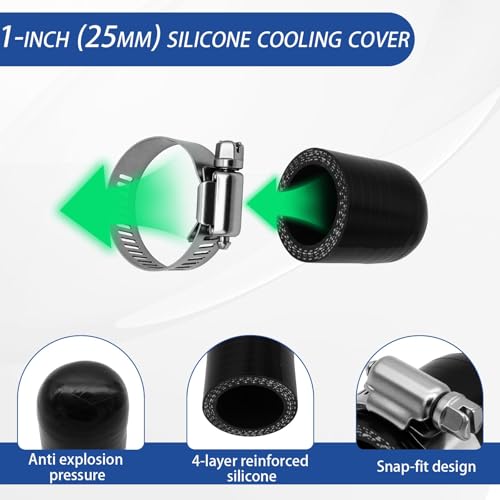 Bouchon de refroidissement 25mm silicone pour vanne dérivation et turbo - 4