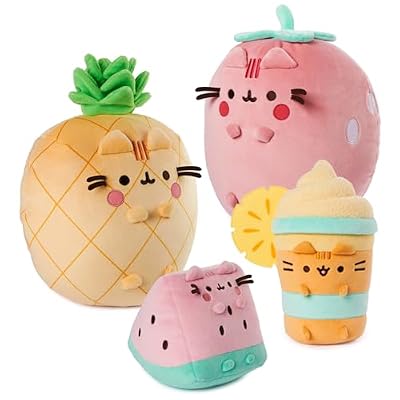 GUND Pusheen Pineapple Float Plush, Cat Stuffed Animal for Ages 8 and Up, Orange, 9.5