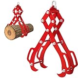 Garvee 28 in Log Lifting Tongs, Log Grabber, Skidding Log Lifting Tongs Timber, Heavy Dut Solid Steel Swivel Dragging Steel Tongs Log Lifting Lumber Skidding Tongs Logging Grabber(4 Claw)