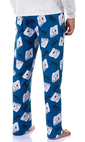 Peanuts Adult Snoopy Nope Not Today Tossed Print Sleep Pajama Pants for Men Women4