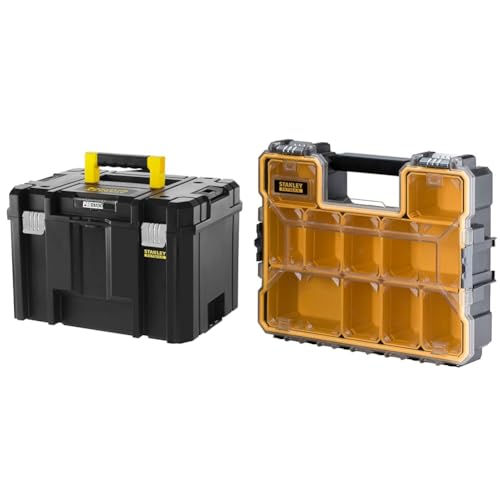 Image of Stanley Fatmax FMST1-71971 TSTAK VI FatMax Deep Tool Box & Stanley 1-97-518 Fatmax Deep Pro Organiser