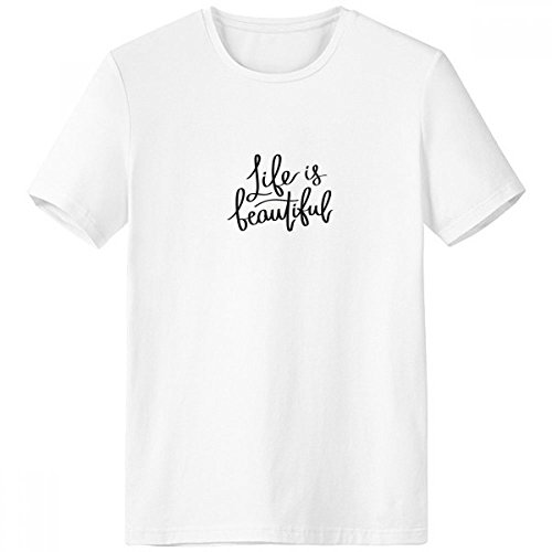 T-shirt blanc Homme La vie est belle en taille 3XL