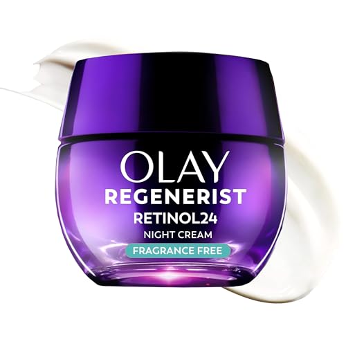 Olay Retinol Night Cream for Women, Anti-Aging Face Moisturizer, Fragrance-Free,
