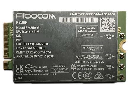 Fibocom FM350 GL 3G/4G/LTE/5G M.2 NGFF módem