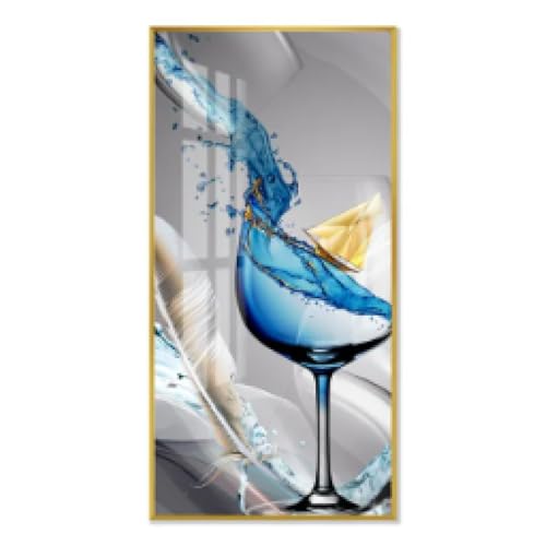 Affiche vin rouge abstraite 20x40 cm : offrez une déco de bar