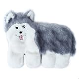 ZippyPaws Squeakie Pup 11-Squeaker No Stuffing Plush Dog Toy, Husky