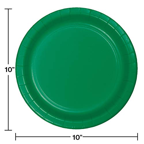 Creative Converting Touch Of Color 24 Count Paper Banquet Plates, Emerald Green #TOP1