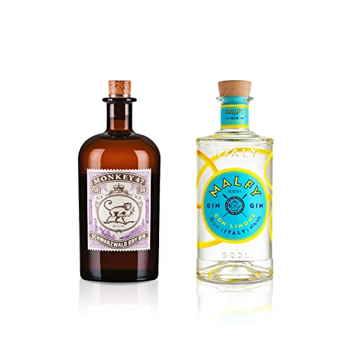 Monkey 47 Ginebra, 500 ml + Malfy Limón Gin Ginebra Premium, 700 ml