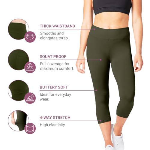 Image of SATINA High Waisted Leggings for Women - Comfortable and Stretchy in Versatile Sizes and Colors