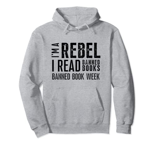 Banned Books Week Rebel "I Read Banned Books" Amanti dei libri Felpa con Cappuccio