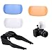 3-in-1 Universal Pop-Up Flash Diffuser Cover, 3 Colors, Compatible with Canon Nikon Pentax Kodak DSLR SLR Cameras