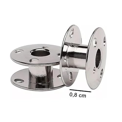 05 Bobinas Carretilha Metal Baixa Máquina Costura Doméstica