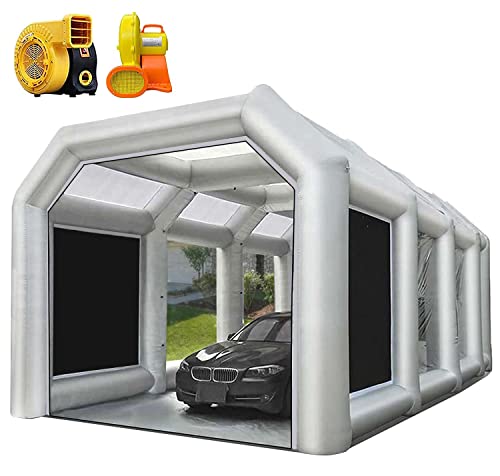FLAPKWAN Inflatable Paint Booth with Blowers and Air Exchange