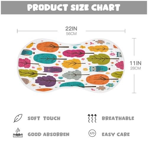 Kigai Tree Owls Baby Burp Cloths Extra Soft and Absorbent Burping Rags Cotton Burping Clothes Baby Washcloths for Newborn Boys Girls - 1 Pack4