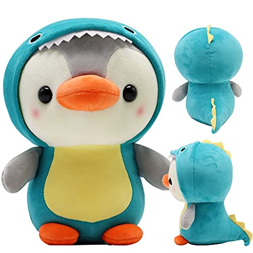 10in Cute Penguin Plush Stuffed Animal,Dinosaur Penguin Plush Pillow Soft Toys, Plush Toy Gifts for Birthday, Valentines Christmas