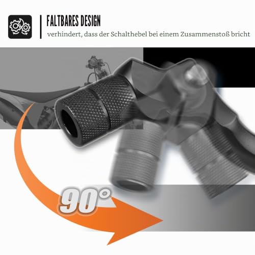 NICECNC Motorrad-Schalthebel, Aluminium, Compatible with Husqvarna TC TE FC FE TX FX FS 125-501 2014-23 701 Enduro Supermoto 16-22, Compatible with GasGas EX EC MC 125-300 2021-23, Siehe Passform,