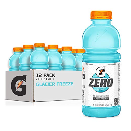 Gatorade zero sugar thirst quencher, glacier freeze, 20 fl oz (pa…