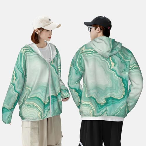 Marble Cherry Long Sleeve Hoodie for Women Men Sun Protection Jacket Hooded Lightweight UV Shirts for Hiking Cycling4