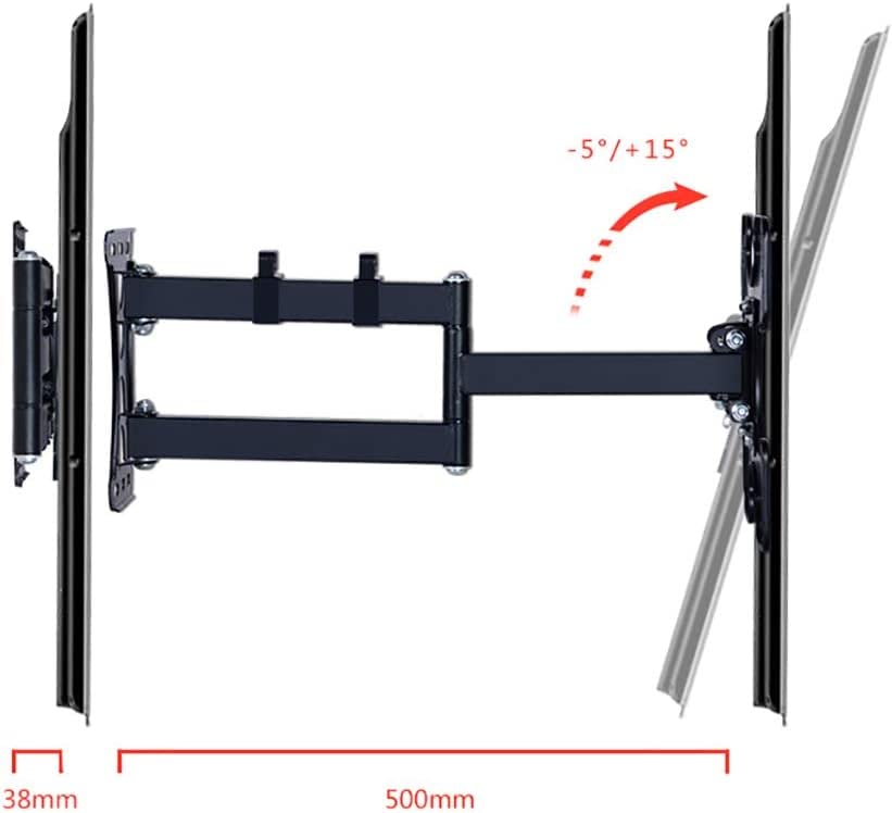 Support mural universel TV orientable inclinable avec support d'étagère rotatif
