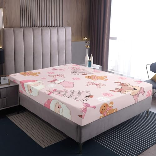 Homewish Weihnachtsmann Jugendliche Spannbettlaken 140x200cm Bowknot...