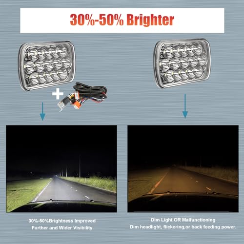 Ronybuy H4 9003 HEADLIGHT RELAY WIRING KIT Ceramic Socket Plugs For 7X6 5X7 H6054 6054 Headlights Conversion Kit thumb #5