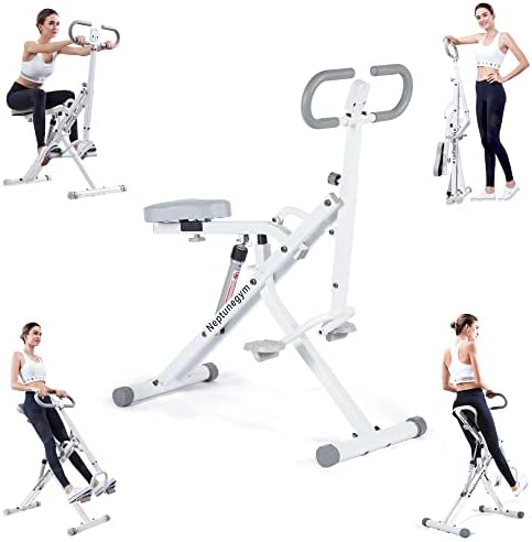 Neptunegym Squat Machine Rower Rider Fitness Machine with LCD Monitor, Rower-Ride Exercise Trainer for Glutes Workout Indoor Fitness Equipment for Full Body Exercise for Home Use