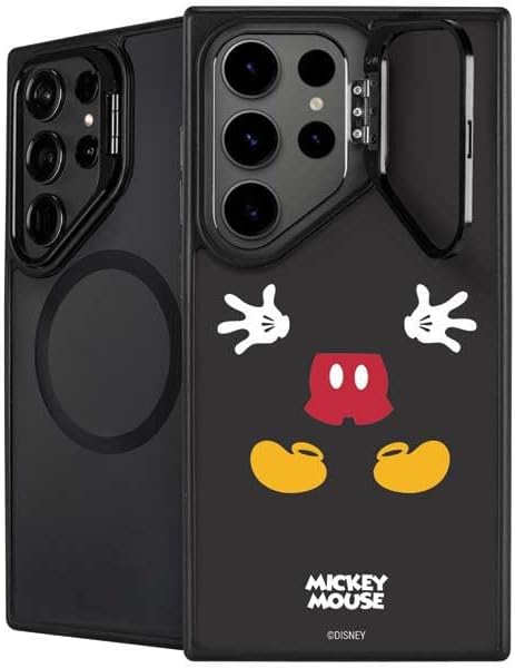 Skinit Kickstand Phone Case Compatible with Galaxy S25 Ultra - Officially Licensed Disney Mickey Mouse Black and White Design