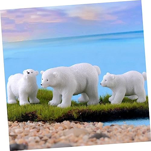 Figurines ours polaires de Noël x30 pour micro paysage