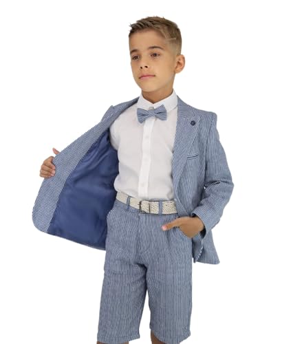 Vêtements de cérémonie d'été costume court en coton pour garçon