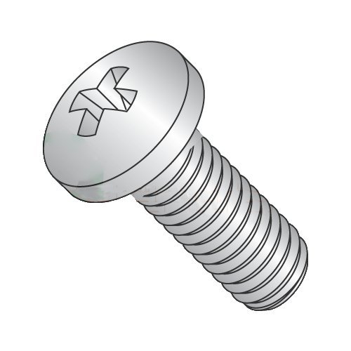 1/4-20 x 1/2 Machine Screws, Stainless Steel 316, Pan Head, Phillips Drive, Full Thread, Plain Finish (Quantity: 500 pcs)
