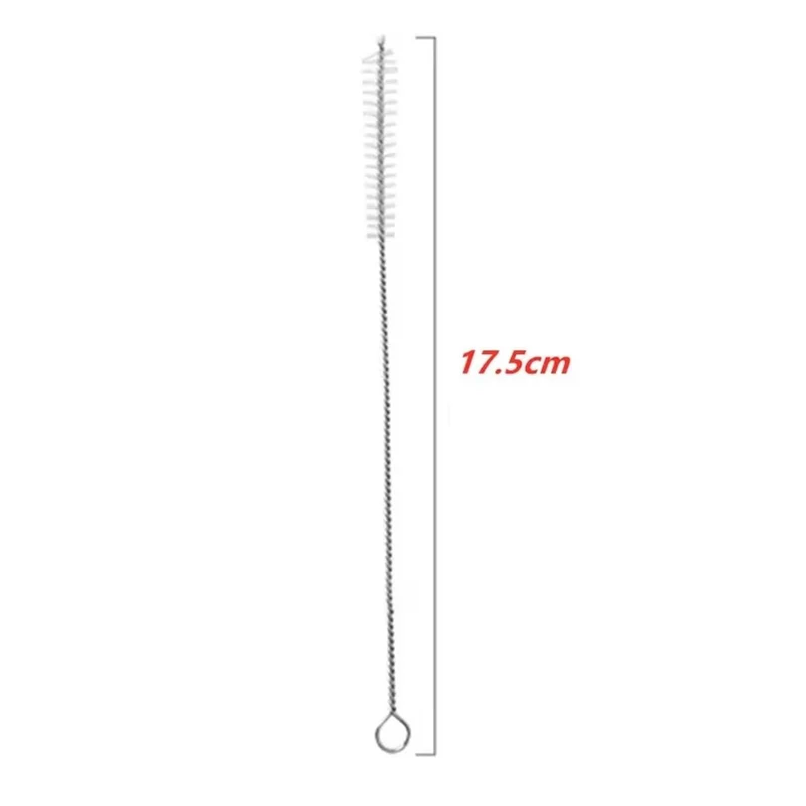 Cepillo Limpia Botellas Kit de Cepillo de Limpieza de Paja for Beber, Cepillo de Tubo, cepillos de Limpieza de Mango Largo de Acero Inoxidable para la Cocina(2pcs)