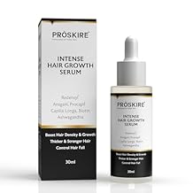 Pro-skire Intense Hair Growth Serum with Redensyl, Anagain, Procapil, Biotin, Ashwagandha, Boosts Hair Density & Thickness, Hair Fall Control, For men & Women 30ml, 1.01 fl oz