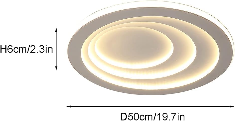 Plafonnier LED rond 68W encastrable de 50cm avec intensité variable - 7