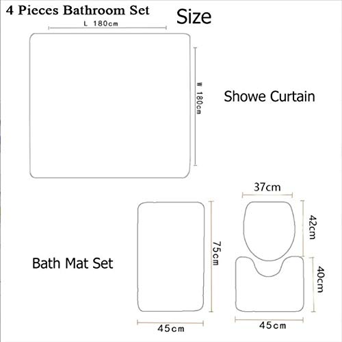 Rideau de douche Jamaïque rasta imperméable avec tapis WC - 2