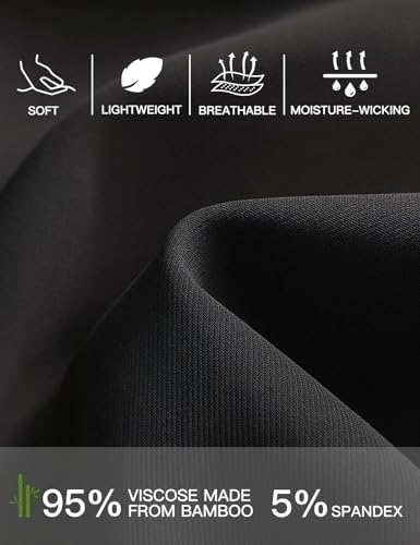 youlehe Men's Underwear Soft Bamboo Viscose Boxer Briefs Stretch Trunks Pack2