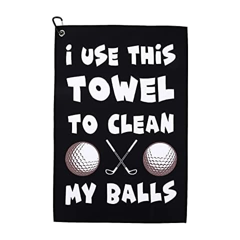HYXITVCG Golf Towel, Printed Golf Towels for Golf Bags with Clip, Golf Gift for Husband Boyfriend Dad, Golf Towel for Golf Fan, Golf Towels for Clean Golf Balls for Men Women Cover