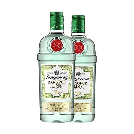 Gin Tanqueray Rangpur Lime Gin 70 cl (Schachtel mit 2 Flaschen von 70 cl)