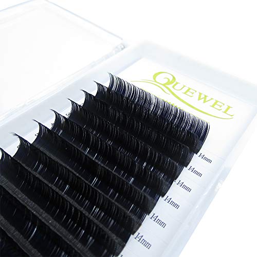 Eyelash Extension Supplies 0.10 C Curl 14mm Best Soft |Optinal 0.03/0.05/0.07/0.10/0.15/0.20 C/D Single 6-25mm Mix 8-14mm 15-20mm 20-25mm|(0.10 C 14mm)