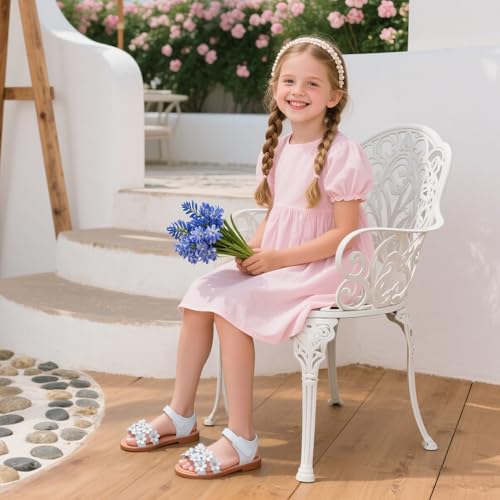 Flaryzone Girls Sandals Open Toe Summer Flats Dress Sandals Shoes Toddler/Little Kid2