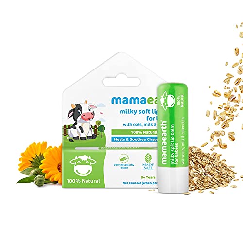 Mamaearth MILKYSOFT-LIPBALM Milky Soft Lip Balm For Babies | 12 Hour Moisturization With Oats, Milk & Calendula | Gently Moisturizes Dry, Chapped & Delicate Baby Lips thumb #1