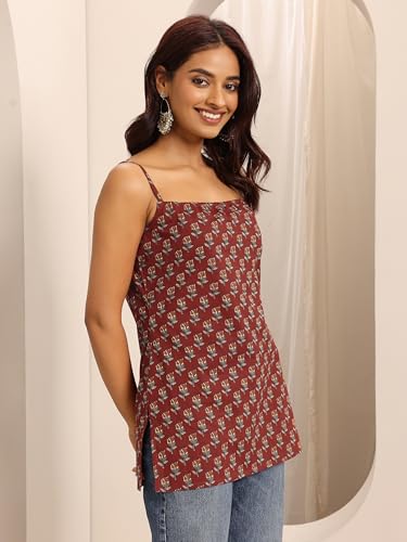 Image of Libas Printed Cotton Straight Kurti for Women Suit