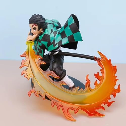 Image of FUNFOB Tanjiro Action Figure Width - 22cm Collectible for Anime Fans Manga Weeb PVC Multicolour | Tanj Fight