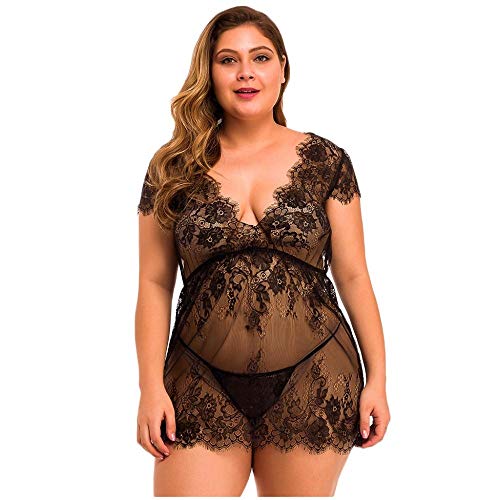 Lingerie transparente col en V pour pimenter vos soirées romantiques en duo