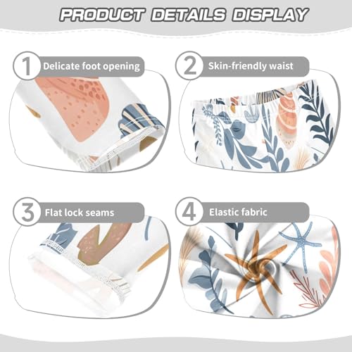 Bolaz Toddler Girls Leggings Printed Yoga Pants Leggings Shell Starfish for Kids3