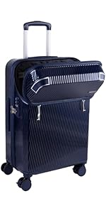 トラベリスト キャリーケース ジッパー フロントオープン オープン ブレーキ付き 拡張機能 ACCEL アクセル Amazon | [トラベリスト]キャリーケース ACCEL ジッパーキャリー