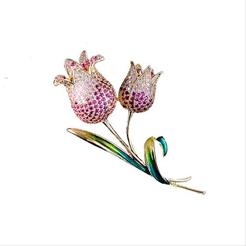 Broches diamant tulipe et bijoux de mariage élégants pour accessoiriser vos tenues de cérémonie